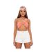 Womens/ladies Cross Strap Bralette Coral Melange Missy Empire-1