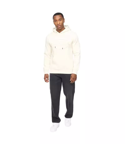 Mens Traptons Hoodie White Crosshatch