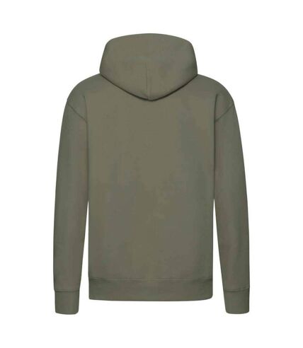 Mens premium hoodie classic olive Fruit of the Loom