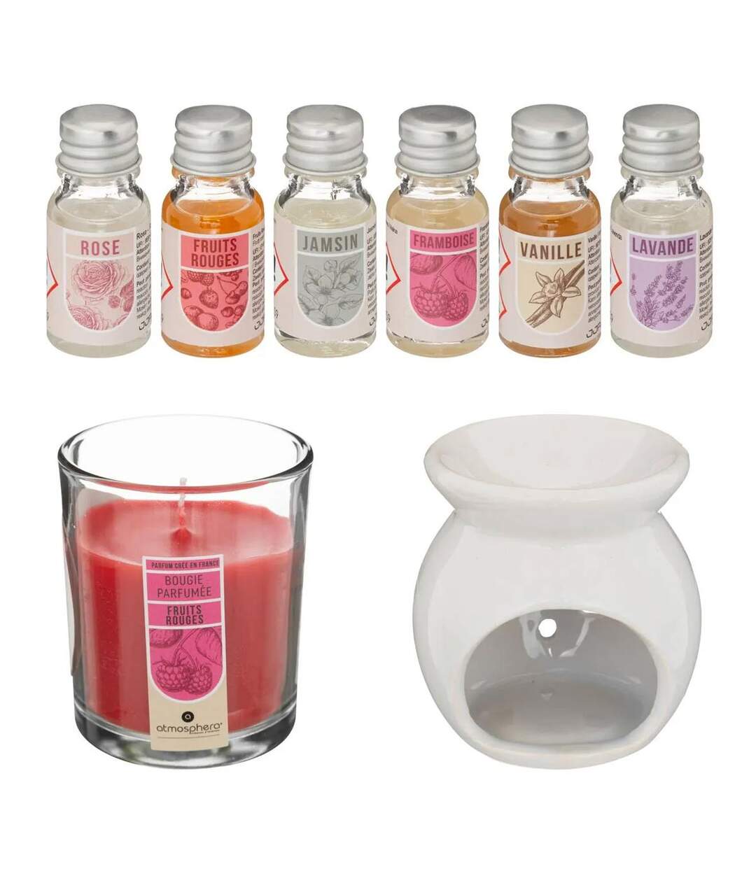 Coffret Senteur 8 Pièces Bien-être 23cm Fruit Rouge-2
