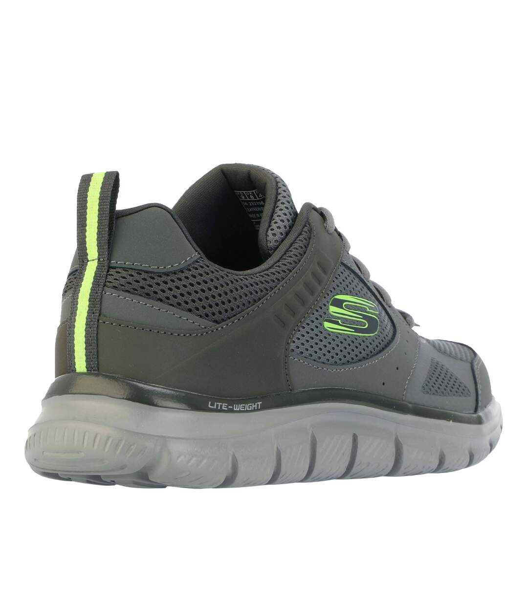Mens track syntac coated leather trainers charcoal Skechers-2