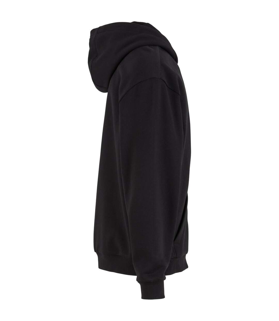 Mens Loose Full Zip Hoodie Black Build Your Brand-4