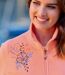 Pack of 2 Women's Embroidered Microfleece Jackets - Pink Blue-7