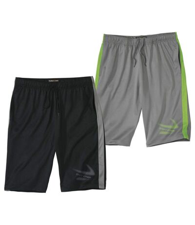 Pack of 2 Men's Black & Grey Shorts