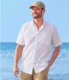 Pack of 2 Men's Crepe Shirts - Yellow White Atlas For Men