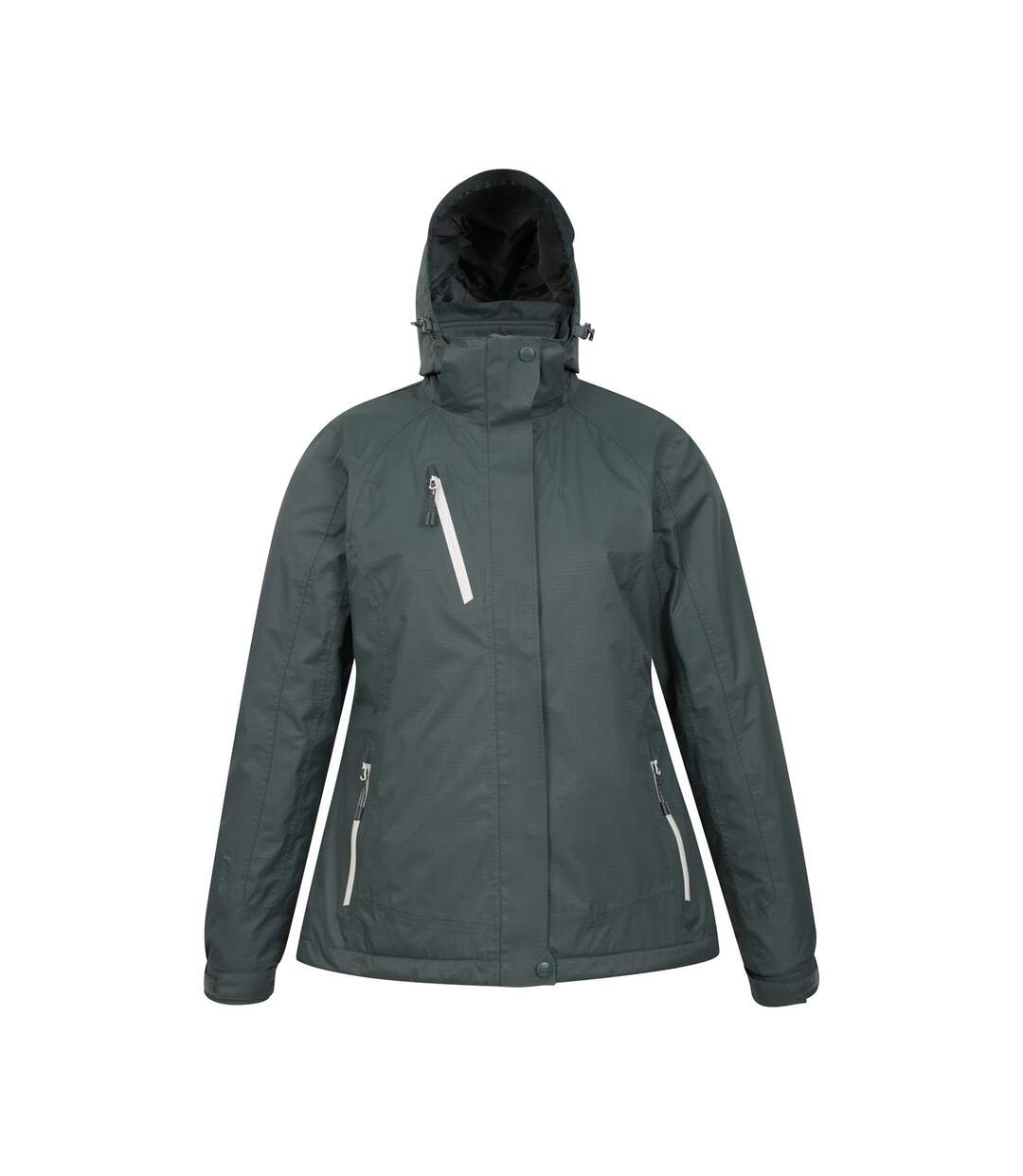 Womens/ladies Bracken Extreme 3 In 1 Waterproof Jacket Khaki Green Mountain Warehouse-1