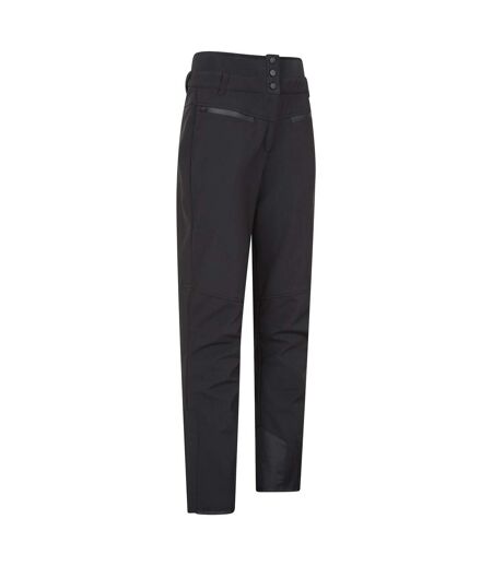 Womens/ladies Avalanche Recco High Waist Ski Trousers Black Mountain Warehouse