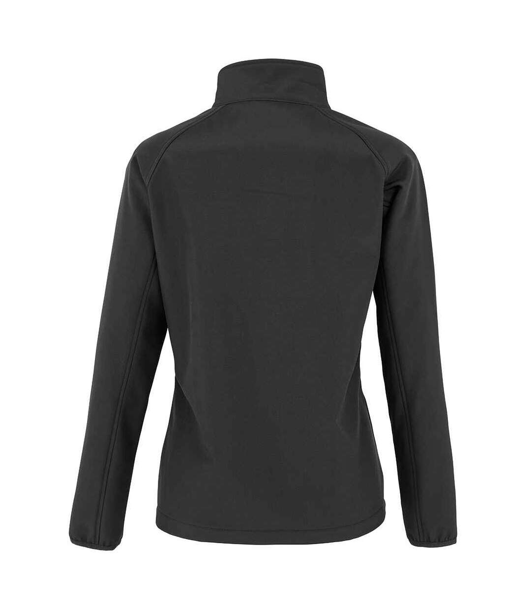 Womens/ladies printable soft shell jacket black Result Genuine Recycled-2