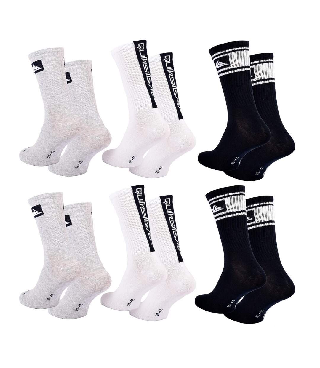 Chaussettes QUIKSILVER REGULAR CREW - Pack de 6-3