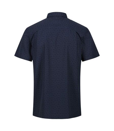 Regatta Mens Mindano VII Floral Short-Sleeved Shirt (Blue Wing)