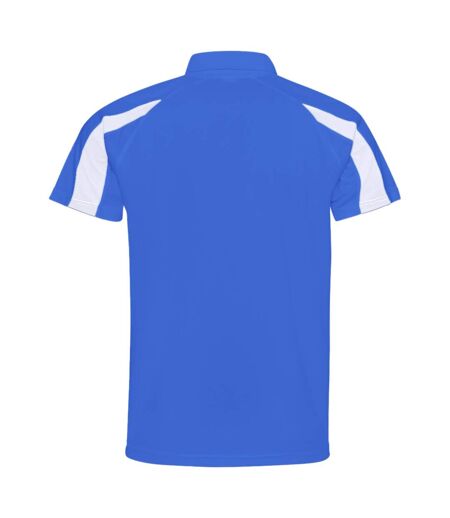 AWDis Just Cool Mens Short Sleeve Contrast Panel Polo Shirt (Royal Blue/Arctic White) - UTRW3479