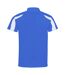 AWDis Just Cool Mens Short Sleeve Contrast Panel Polo Shirt (Royal Blue/Arctic White) - UTRW3479-2