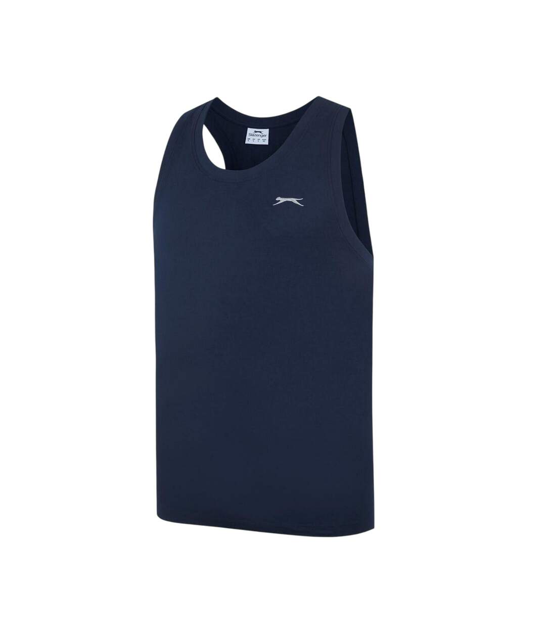 Mens Cotton Sleeveless Vest Top Navy Slazenger-3
