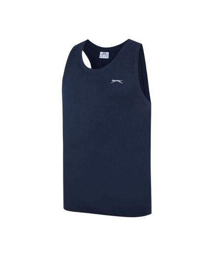 Mens Cotton Sleeveless Vest Top Navy Slazenger