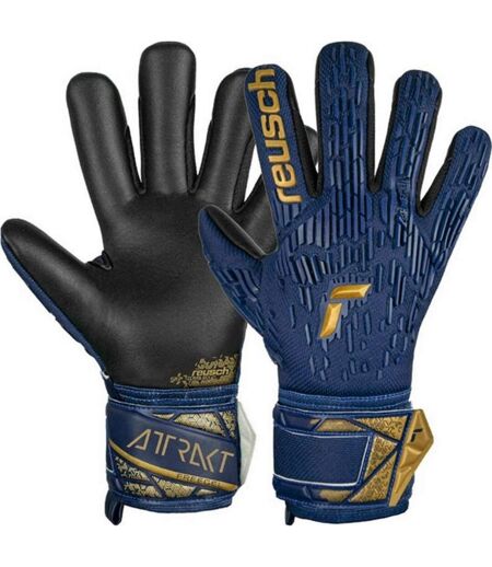 Gants De Gardien De But Attrakt Freegel Adulte Bleu Marine Foncé Reusch