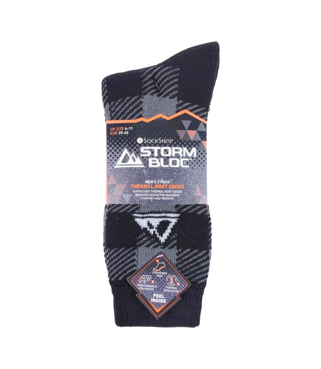 Storm Bloc - 2 Paires Chaussettes Thermiques Homme Randonnée Hiver-2