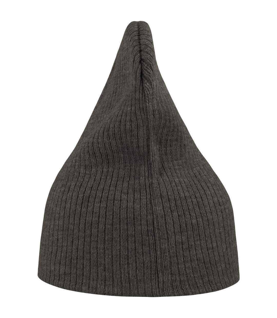 Unisex adult brad recycled slouch beanie dark grey melange Atlantis-3