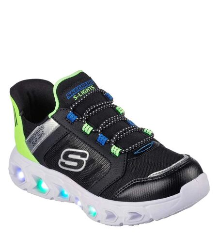 Baskets hypno-flash 2.0 odelux garçon noir / vert clair Skechers