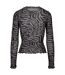 Haut Manches Longues Motif/style Imprimé Intégral Femme Anthracite Noir Urban Classics-2
