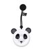 Enceinte Ventouse Waterproof Panda 22cm Blanc-1