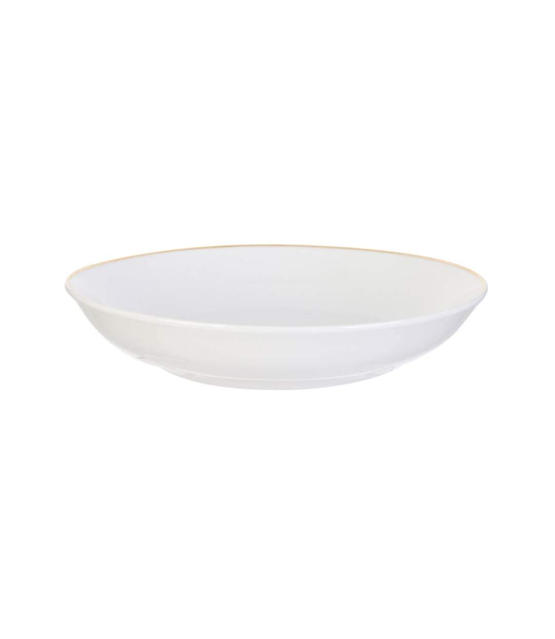 Lot de 6 Assiettes Creuses Liseré 21cm Blanc-2