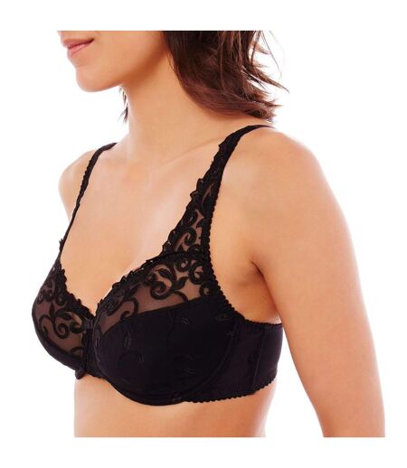 Soutien-gorge à armatures bonnet C, D et E noir Duchesse