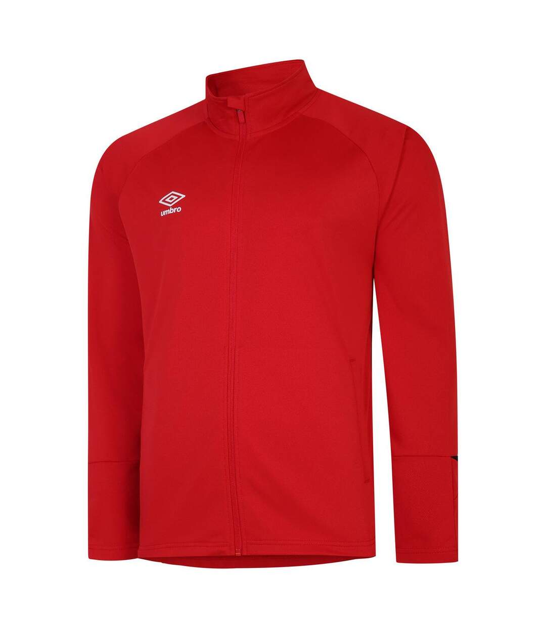 Mens Total Training Knitted Track Jacket Vermillion Black Umbro-1