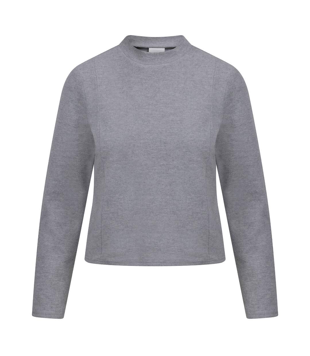 Womens/ladies Lizanna Knitted Mock Neck Top Grey Marl Trespass-2