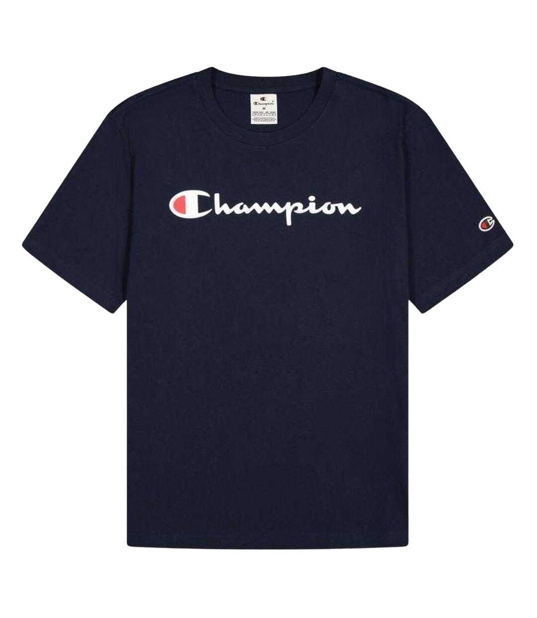 T-shirt Motif/style Logo Homme Bleu Marine Champion-2