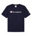 T-shirt Motif/style Logo Homme Bleu Marine Champion-2