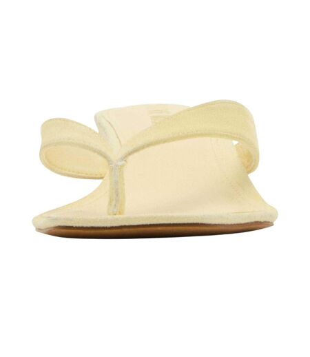 Womens/ladies Kitten Heel Thong Yellow Steve Madden