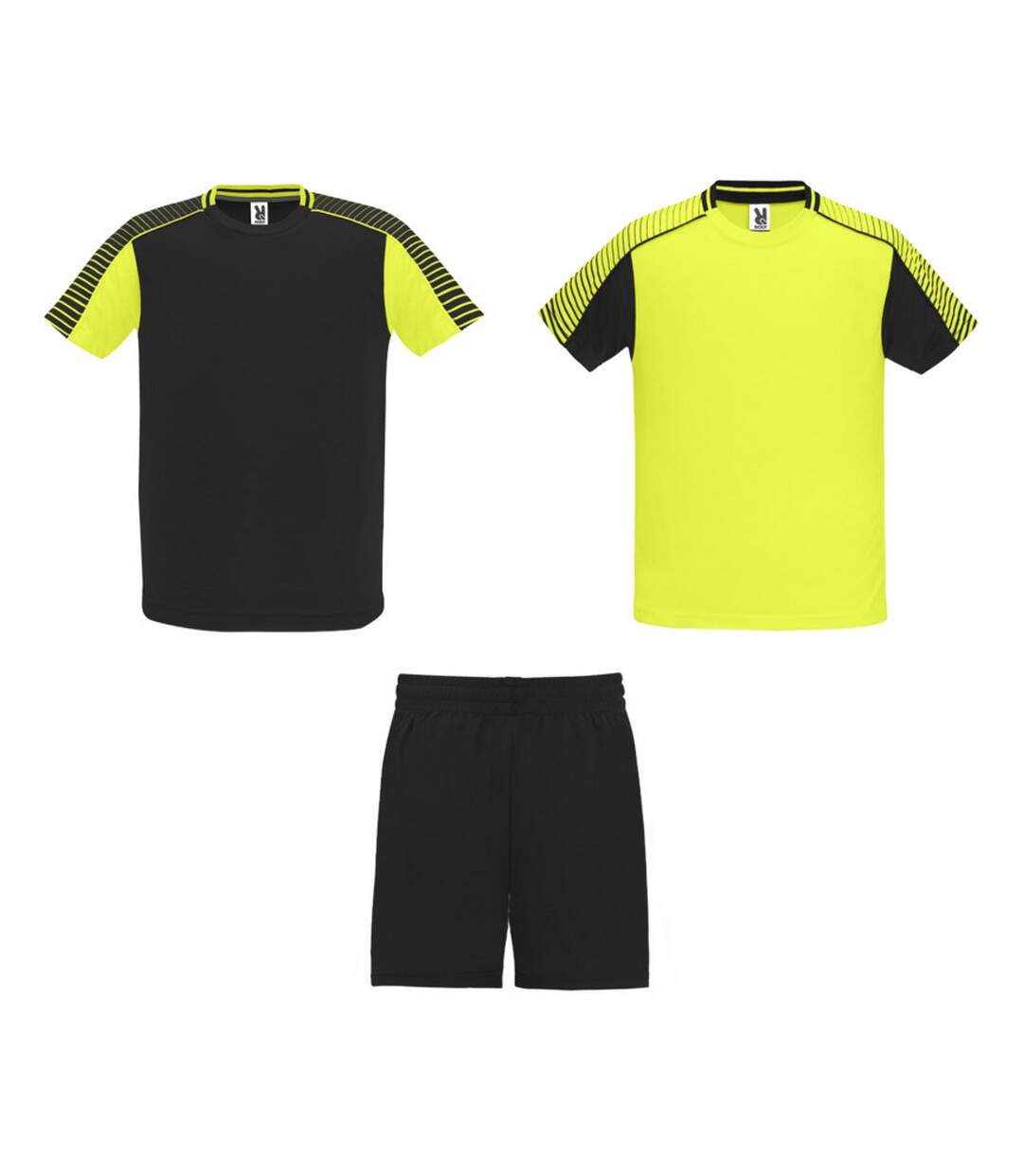 Unisex Adult Juve Sports Sports Set Fluorescent Yellow Solid Black Roly-1