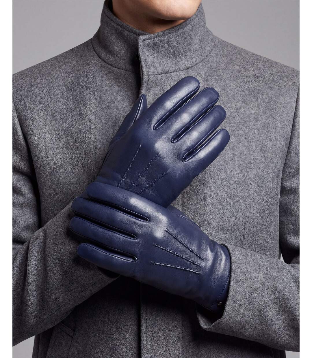 Isotoner Gants homme cuir d'agneau - doublés soie-2