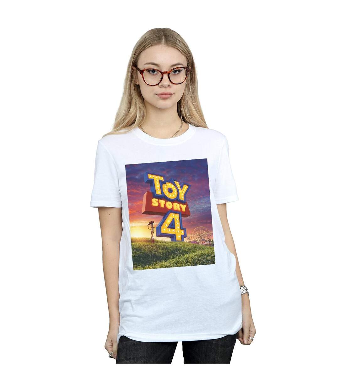Disney Womens/Ladies Toy Story 4 We Are Back - T-shirt boyfriend en coton (Blanc) - UTBI47030-2