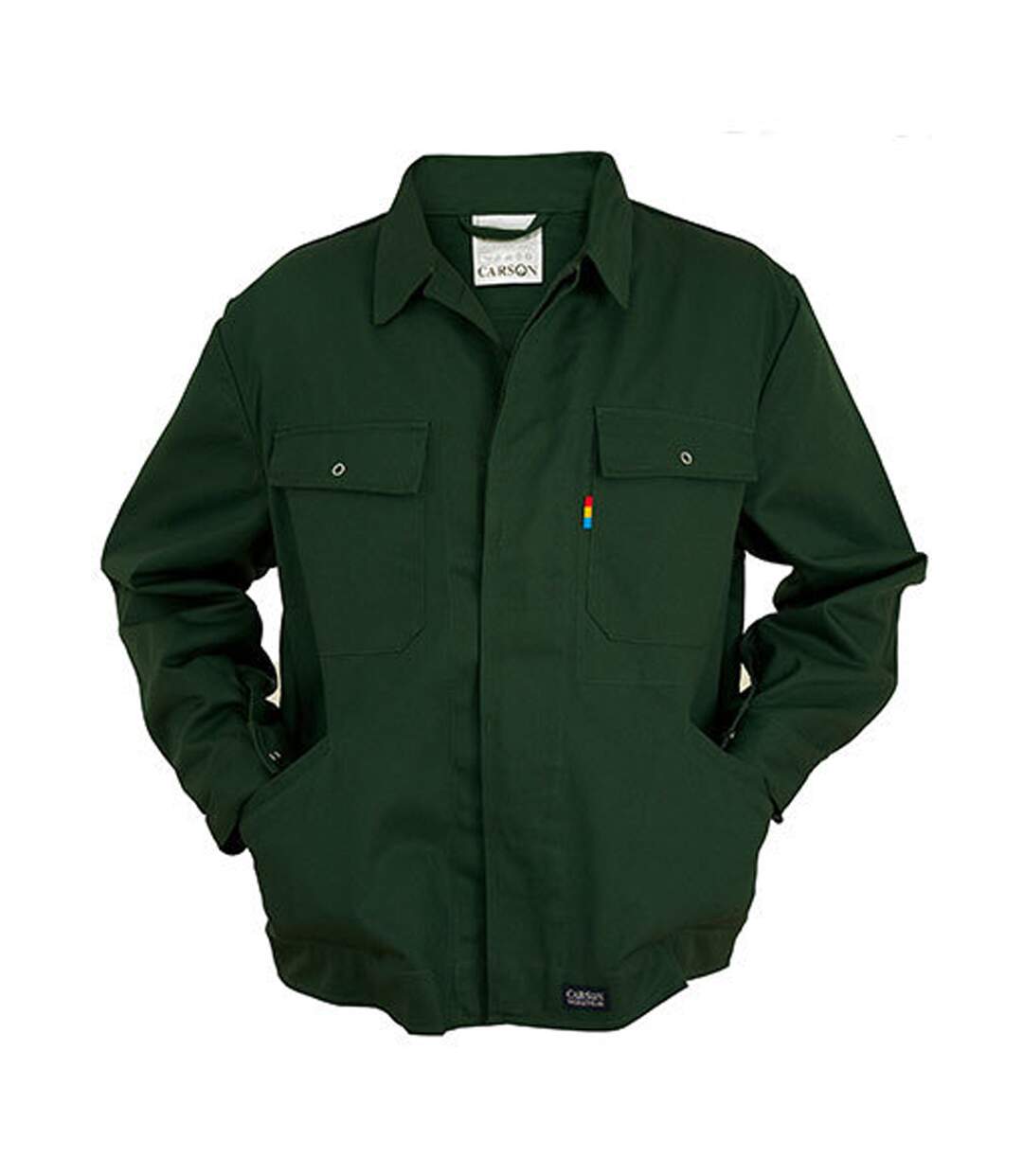 Veste De Travail Homme Vert Kaki Foncé Carson Classic Workwear-1