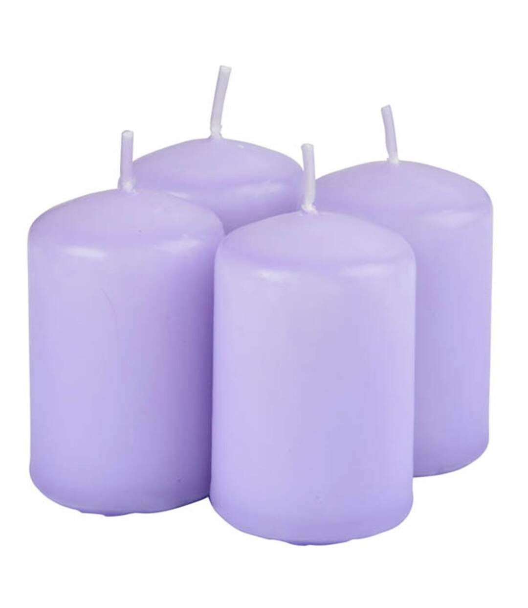 Lot de 4 Bougies Pilier Essentiel II 6cm Lavande-1