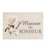 Tapis d'Entrée Imprimé Happiness 40x60cm Beige-1