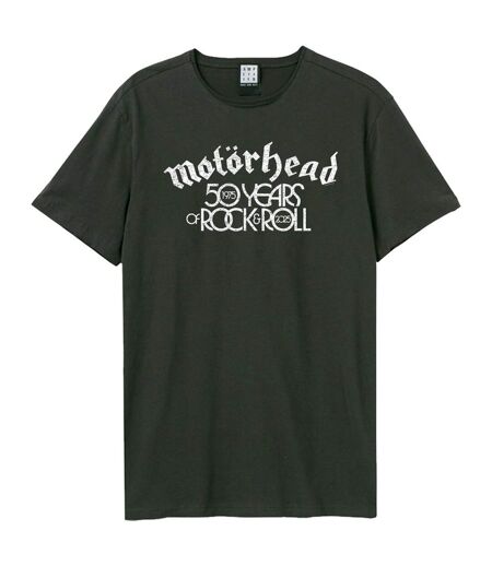 T-shirt Style Motorhead 50th Lock Up Adulte Charbon Amplified