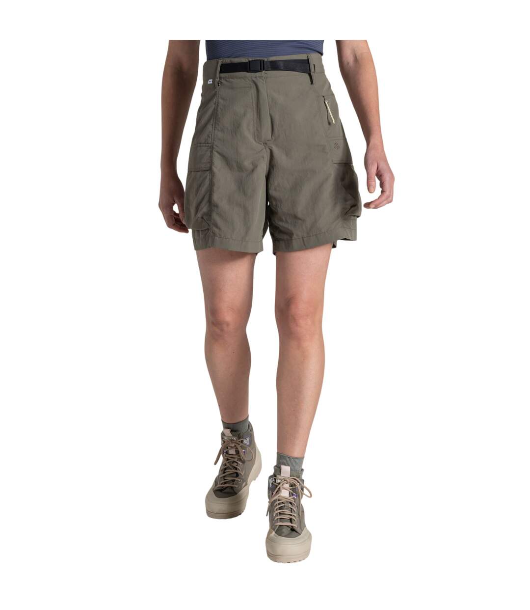Womens/ladies Medina Nosilife Cargo Shorts Wild Olive Craghoppers-1