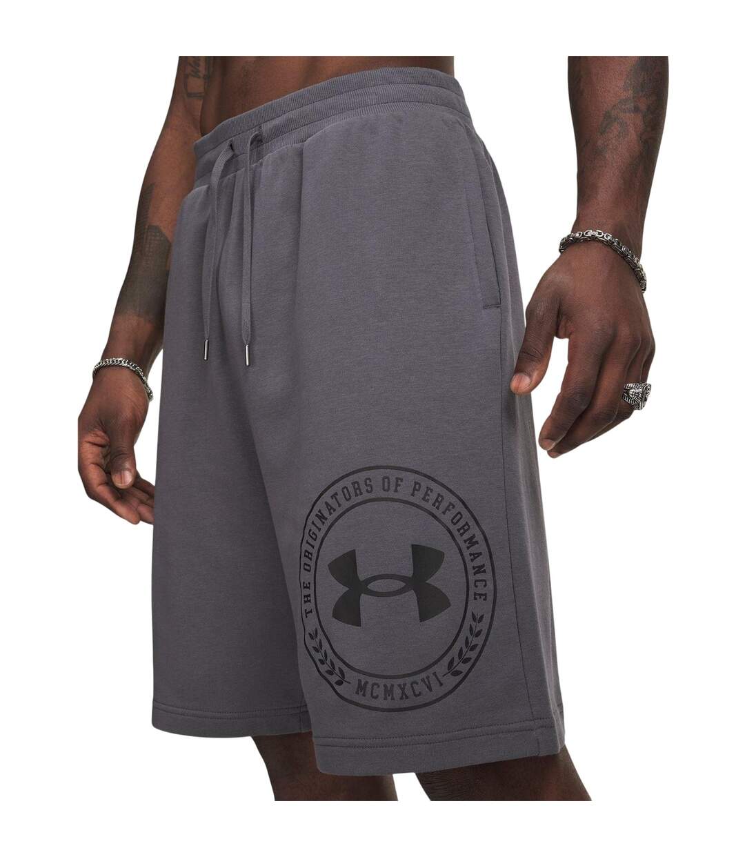 Short Motif/style Imprimé Graphique Rival Homme Gris Noir Under Armour-4