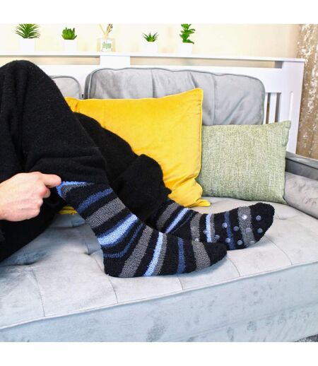 Sock Snob - 4 Paires Homme Chaussettes Polaire Chaudes | Antidérapantes Chaudes