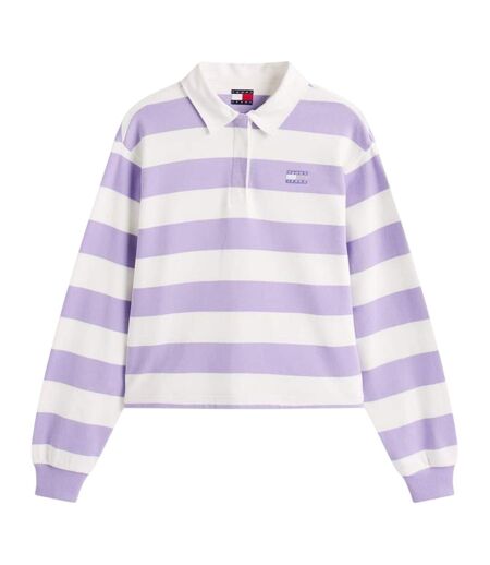 Polo Motif/style À Rayures Femme Améthyste Tommy Jeans
