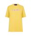Womens/ladies Eye Crew Neck T-shirt Yellow Diadora-1