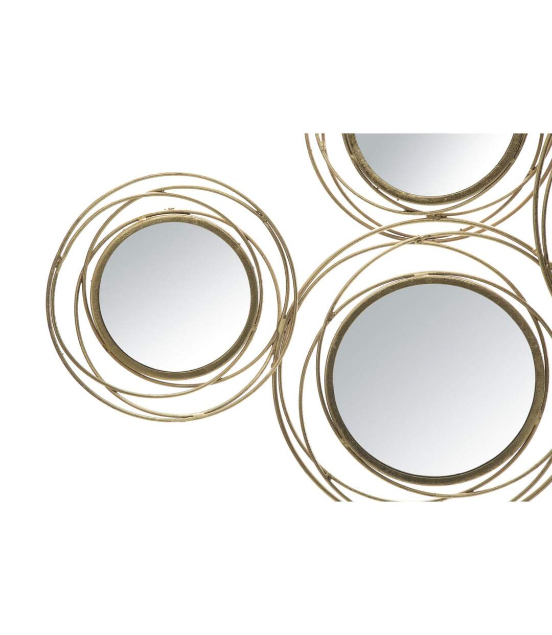 Décoration Murale 7 Miroirs Ronds 124cm Or-2