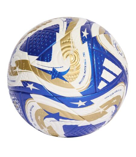 Ballon De Foot Motif/style Texturé Taille 5 Blanc Bleu Adidas
