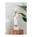 Vase Déco en Ciment Lauwra 100cm Blanc-4