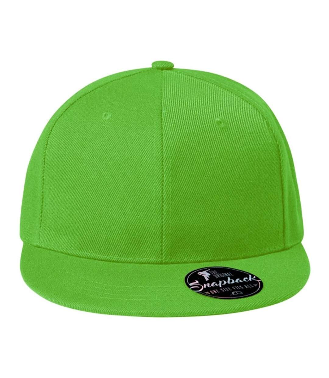 Casquette Ajustable Motif/style 6 Panneaux Rap Vert Malfini-1