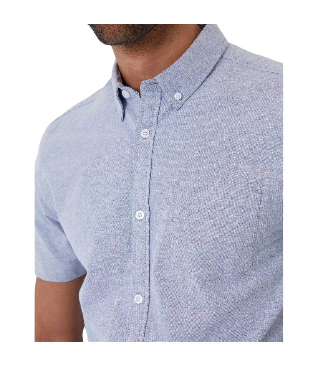 Mens Oxford Chest Pocket Shirt Denim Saltwell-4