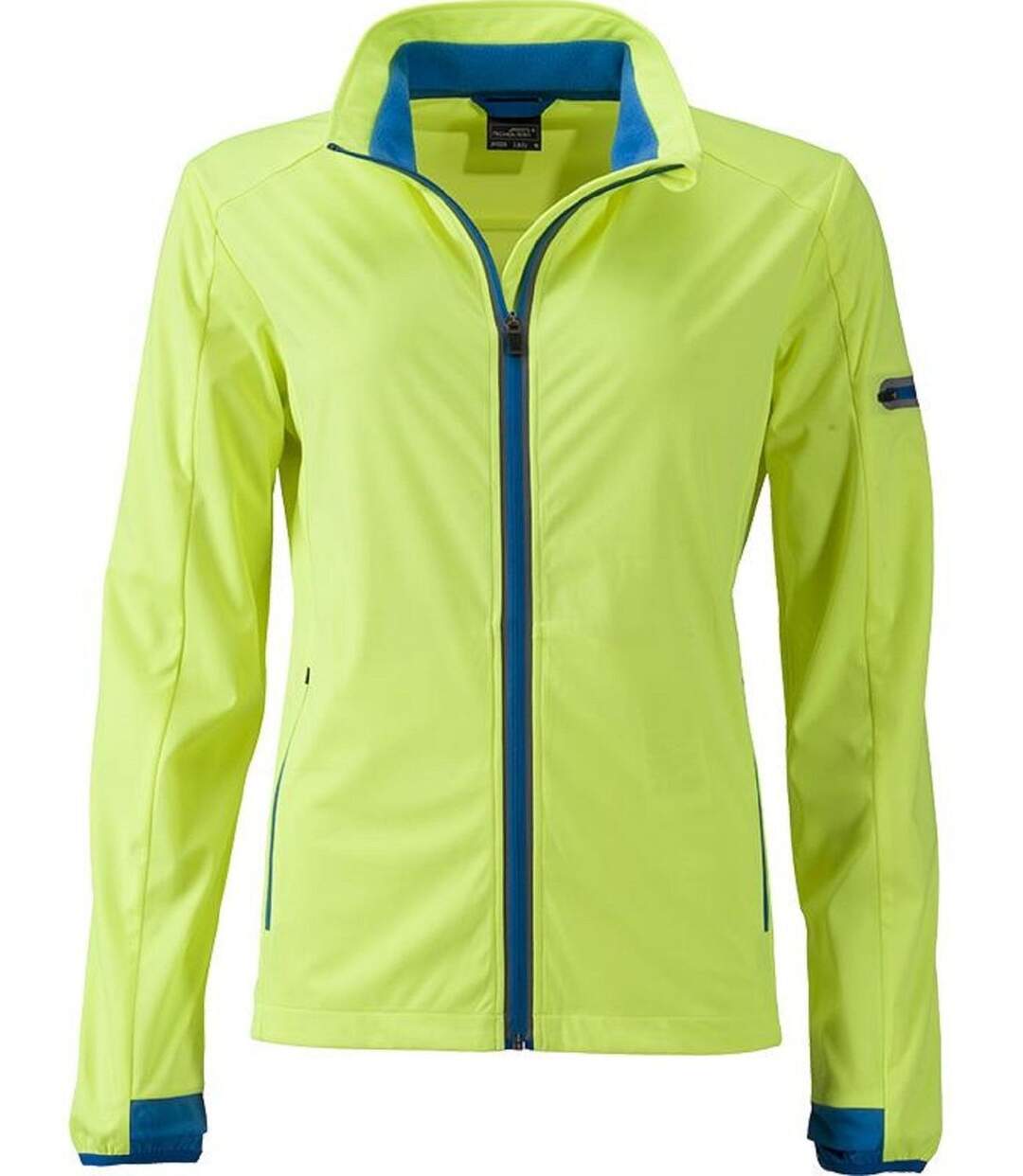 Veste softshell sport - Femme - JN1125 - jaune vif et bleu vif-2