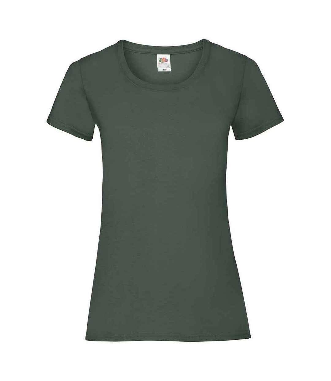 T-shirt valueweight femme vert bouteille Fruit of the Loom-1